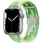 CaseOnline Punottu elastinen rannekoru Apple Watch 7 (41mm) - gradientgreen