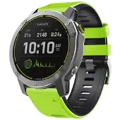 CaseOnline Twin Sport Rannekoru Garmin Fenix 7X - Kalkkimusta
