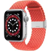 CaseOnline Punottu elastinen rannekoru Apple watch 6 (44mm) - punainen