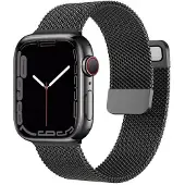 CaseOnline Milanese Rannekoru Apple Watch 7 (41mm) - Musta