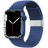 CaseOnline Punottu elastinen rannekoru Apple Watch 7 (45mm) - sininen