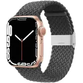 CaseOnline Punottu elastinen rannekoru Apple Watch 7 (45mm) - skygrey