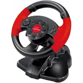 Esperanza xlyne EG103 peliohjain Ohjauspyörä PC, Playstation 2, Playstation 3 Digital Musta, Punainen