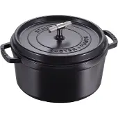 Staub Buster Punch Gryta 28 Cm, 5,2 L I Svart Med Rostfritt Handtag - Black - 28 CM