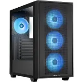Chieftec – E-ATX Gaming case, T Glass, 4xRGB fan, w/USB Type C, support Back-Connect MB, Black (GS-03B-OP)