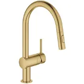 GROHE , minta C Pullout Keittiöhana, messinki