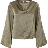 Selected Slfselene Ls Draped Neckline Top B - Green - 36