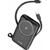 Swissten , Powerbank, s bezdrtovm nabjenm, Li-Pol, 5/9/12V, integrated USB-C + Lighting cable, 10000mAh, USB-C,USB-A,Li cable