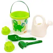 Cavallino Toys Cavallino Safari XL Bucket Set with Sand Molds Dino 8pcs.