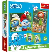 Trefl Smurffien "hauska" pulma- ja muistipeli 2w1