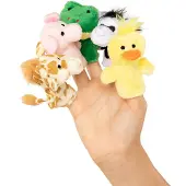 Goki Plush Finger Puppet Animal 6pcs.