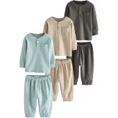 Next Yöpuku vaaleansininen / taupe / tummanharmaa