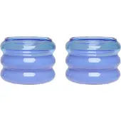 Design Letters - Bubble. Kynttilälyhty 5,6 cm 2 kpl Blue/Milky blue