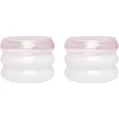Design Letters - Bubble. Kynttilälyhty 5,6 cm 2kpl Milky White/Pink
