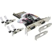 DeLOCK 89347, PCIe, Sarja, RS-232, Musta, 0,0002304 Gbit/s, 256 B