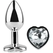 Afterdark Heart White Anal Plug With Heart Jewel L