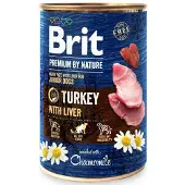 Brit Premium by Nature Turkey with Liver, Koiran märkäruoka, Junior, Herkkä ruoansulatus, 400 g