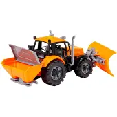 Cavallino Toys Cavallino Tractor with Snow Plow Yellow Scale 1:32