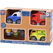 Play - Emergency Vehicles with Figures Playset 6pcs