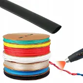 Hobby Hall Kutistesukka Musta 50mm – Eristävä, Itse sammuva, Kutistussuhde 2:1