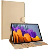 SKALO Samsung Tab S7/S8 PU-nahkainen Lompakkokotelo - Kulta