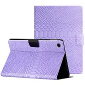 SKALO Samsung Tab A9 Croco PU-nahkainen Lompakkokotelo - Violetti