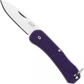 Knafs Co. Lander 6 -00427 Satin 4034SS, Purple FRN, keychain pocket knife