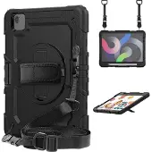 CaseOnline Hybridikuori olkahihnalla Apple iPad Pro 11 (2022) - Musta
