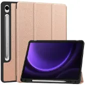 SKALO Samsung Tab S10 FE Trifold Suojakotelo - Ruusukulta