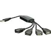 Akyga Keskitin Usb-a - 4 X Usb-a Black