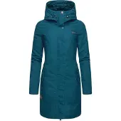 Ragwear Pitkä talvitakki 'Jannisa' ruskea / tummanvihreä / musta / valkoinen