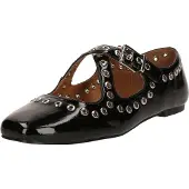 Bianco Bialilja Cross Mary Jane Studded Faux Leather - Black - 38