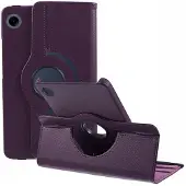 SKALO Samsung Tab A9 360 Litchi Suojakotelo - Violetti