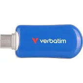 Verbatim 512GB Plectra, 3.2 Gen1 USB-C -muistitikku, 100/25 MB/s, sininen