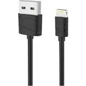 Usams laidas U-GEE Silicone Lightning-USB 1m, Juodas