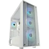 LC-Power LC-810W-ON, Midi Tower, PC, Valkoinen, ATX, EATX, mikro ATX, Mini-ITX, Metalli, Muovi, Karkaistu lasi, Pelaaminen