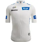 Santini Tour De France White 2025 Lyhythihainen Pyöräilypaita