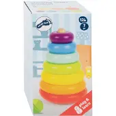 Small Foot - Wooden Stacking Tower Rainbow 7dlg.
