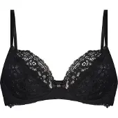 Hunkemoller Marine Non-Padded Underwired Bra - Black - 85 C