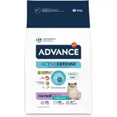 Advance Sterilized Hairball -kuivaruoka steriloiduille kissoille karvapallojen muodostumista vastaan, 1,5 kg