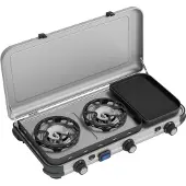 Campingaz 2 MULTI COOK, Nestekaasukeitin, 2 alue(tta), Tarttumaton pinnoite, Kokoontaitettava, 5,4 kg (2197177)