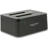 DeLOCK 62661, HDD, SATA, 2.5,3.5", USB 3.2 Gen 1 (3.1 Gen 1) Type-B, Musta, 5 Gbit/s
