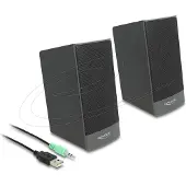 DeLOCK – Stereo 2.0 PC Speaker with 3.5 mm stereo jack male and USB powered (27001)