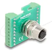 DeLOCK 60660, M12, Pääte, Vihreä, Naaras, Naaras, -40 - 80 °C