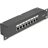 DeLOCK 43304, RJ45, Cat6, RJ-45, 1U, Musta, 44 mm