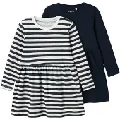 Name it Nmfvivia Ls Dress 2P Noos - Navy - 80