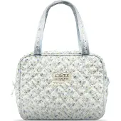 Ginza.se Large toilet bag with handle in blue small flowered quilt.