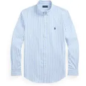 Ralph Lauren Slim Fit Striped Stretch Poplin Shirt - Blue - XS