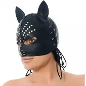 Rimba Nahkainen Kissamaski - Black