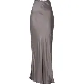 Weekday Bias Cut Satin Maxi Skirt - Brown - XS